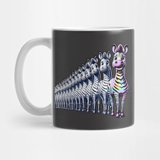 Vintage cute Zebra Charm: Retro Funny Pop Art Tee Mug